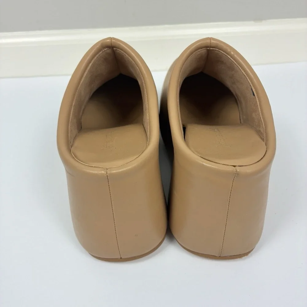 Mod Jeffrey Campbell Cloggin Tan Platform Mule Clogs 7.5 Comic-Con Costume Anime